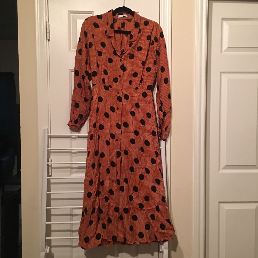 Mango Polka Dot Dress